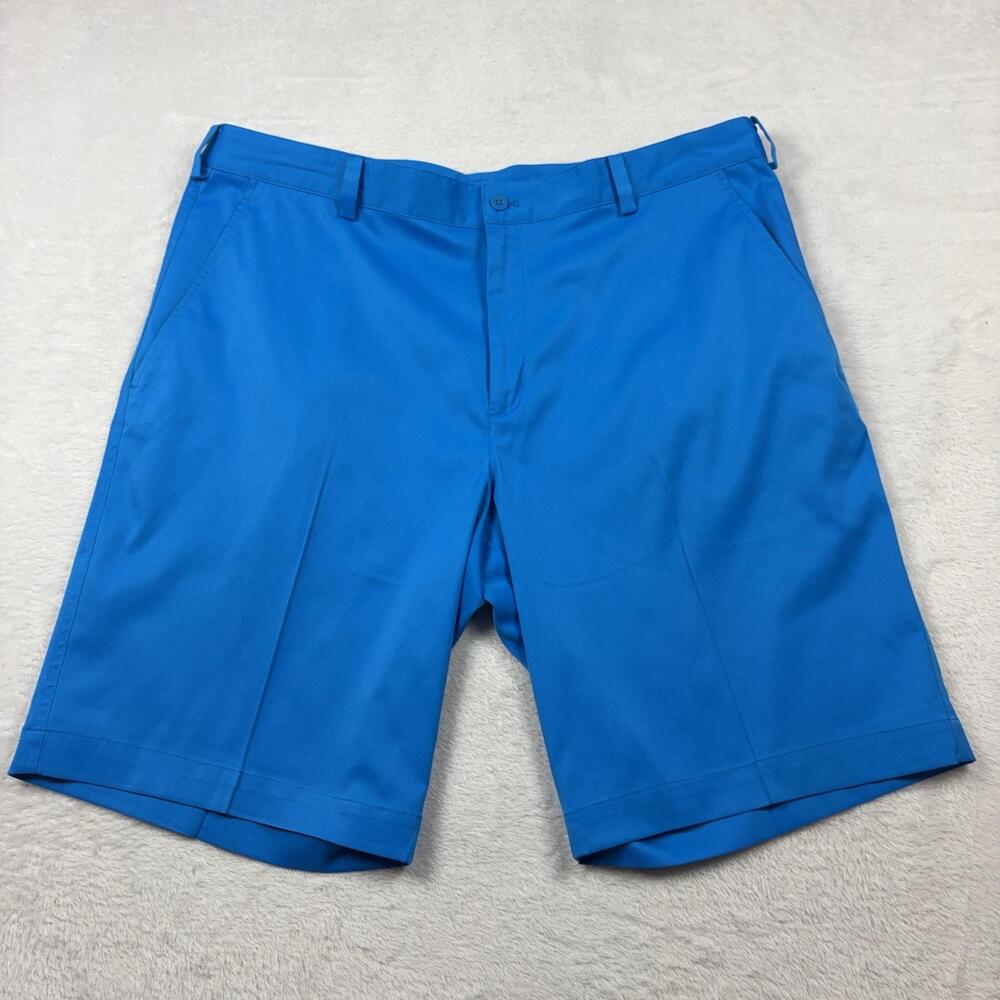 Nike Golf Dri-FIT Bermuda Shorts Men 38 Blue Polyester Spandex Pockets